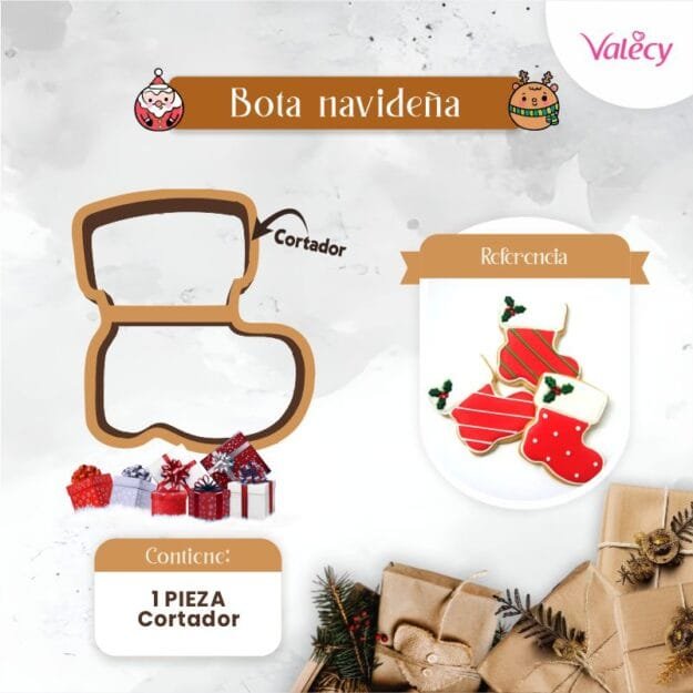 Botas de Papá Noel - Cortador - Plástico