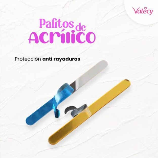 Palitos acrílico para paleta de helados, bizcochos o lacepops - 12 unds - nueve colores - Imagen 2