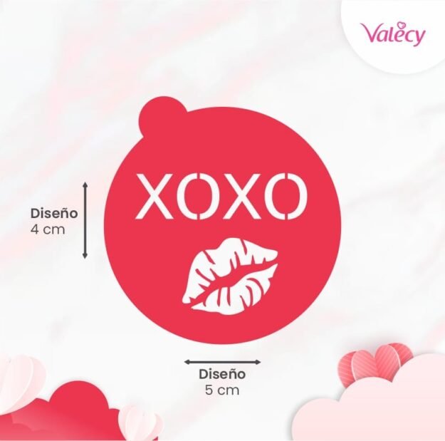 Stencil - XOXO beso - San Valentín - Plantillas de plástico reutilizables