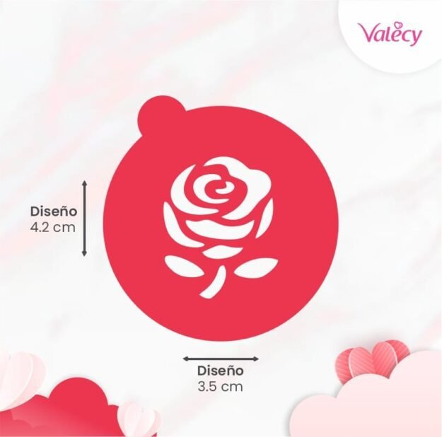 Stencil - Rosa - San Valentín - Plantillas de plástico reutilizables