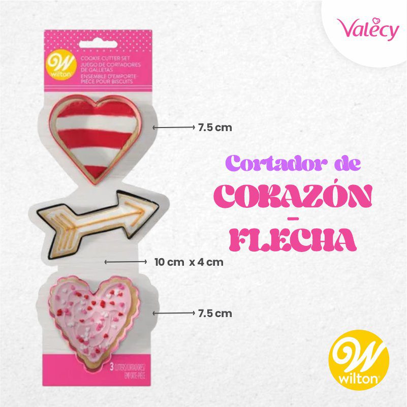 Cortador Wilton - CORAZÓN - FLECHA - Acero inoxidable - 3 modelos